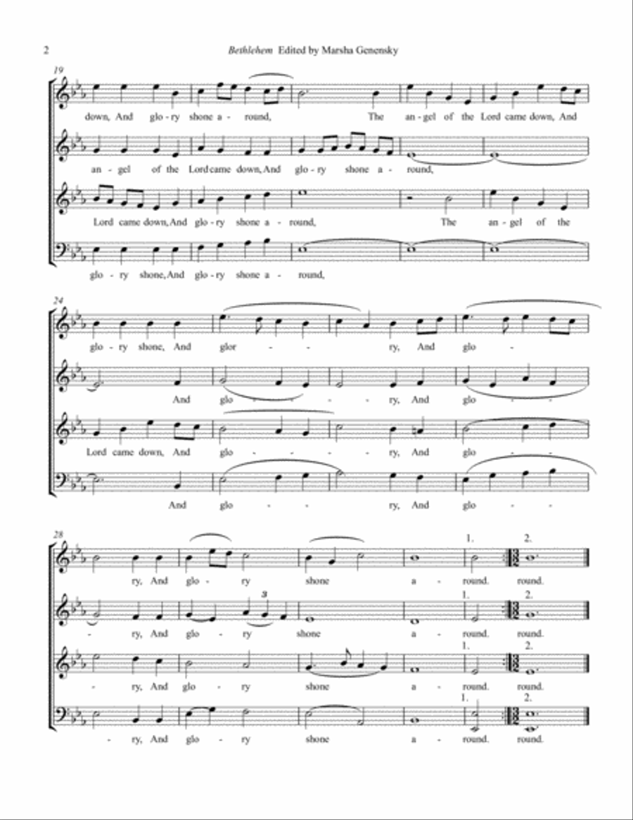 Anonymous 4: Bethlehem 4-Part scores gallery preview page 2