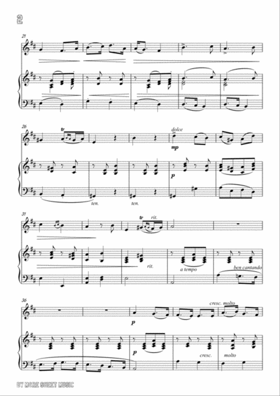 Lotti-Pur dicesti,o bocca bella, for Flute and Piano image number null