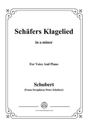 Schubert-Schäfers Klagelied,in a minor,Op.3,No.1,for Voice and Piano