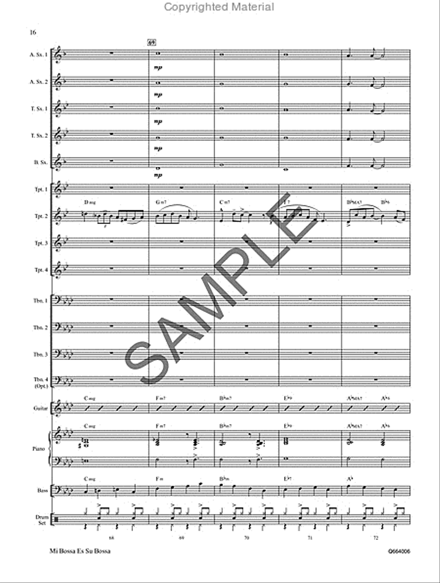 Mi Bossa Es Su Bossa Jazz Ensemble scores gallery preview page 17