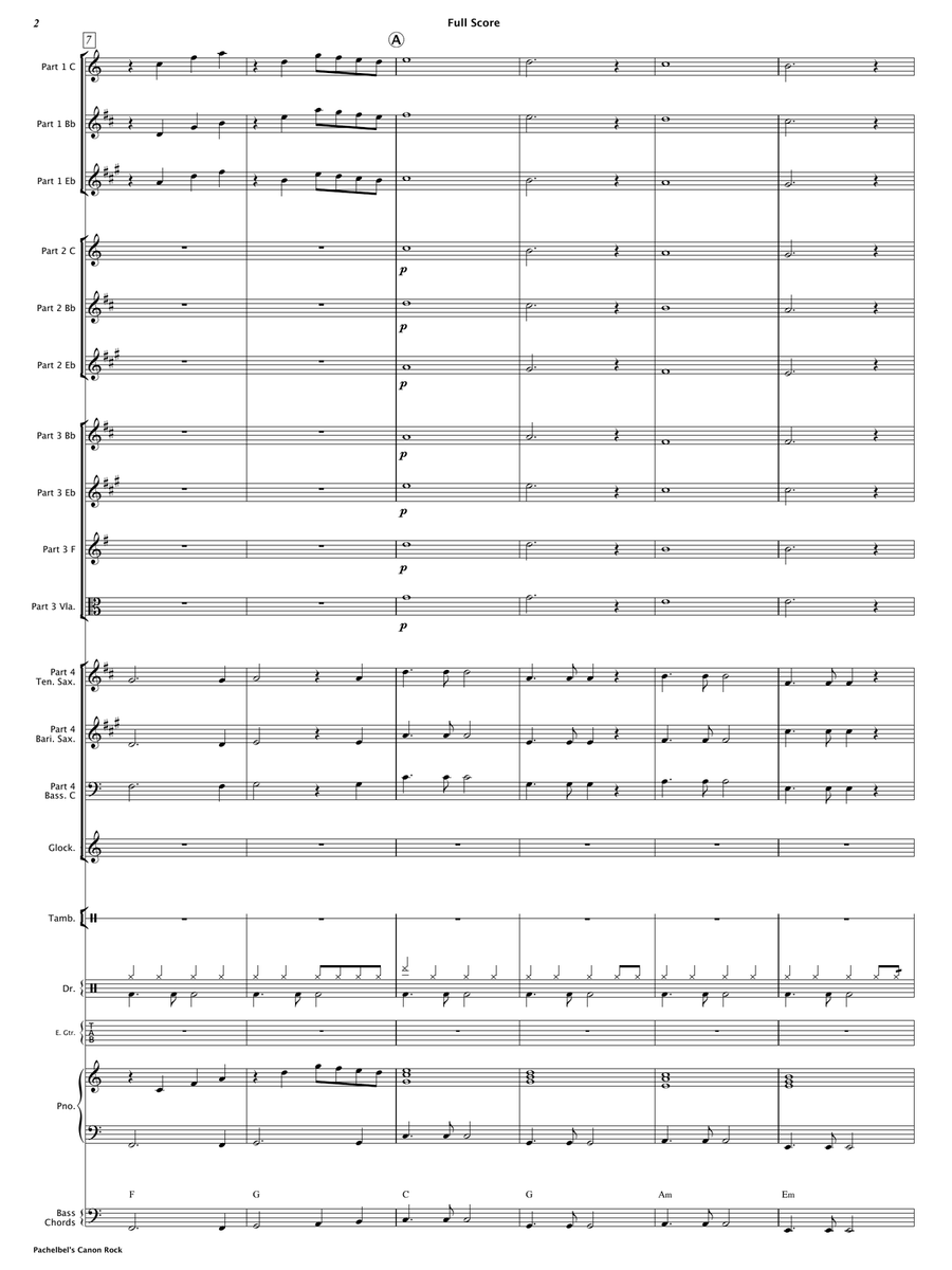 Pachelbel's Canon Rock (Flexible Instrumentation) Concert Band scores gallery preview page 4