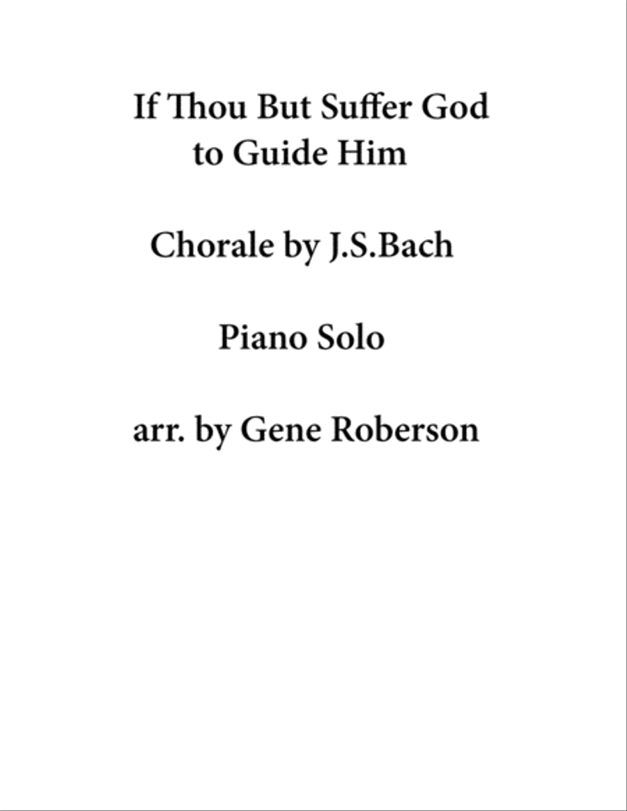 If Thou But Suffer God to Guide Him Piano Solo Piano Solo scores gallery preview page 1