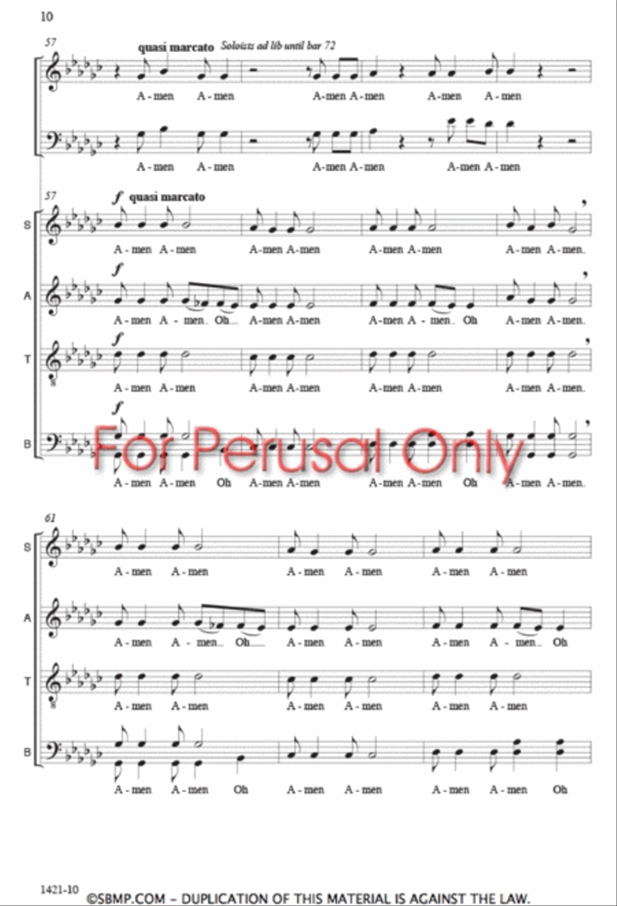 Mangisondele Nkosi Yam - SATB Octavo 4-Part scores gallery preview page 9