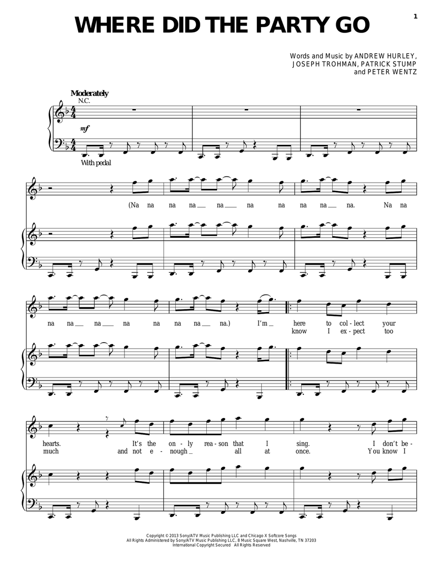 Where Did The Party Go Acoustic Guitar scores gallery preview page 1
