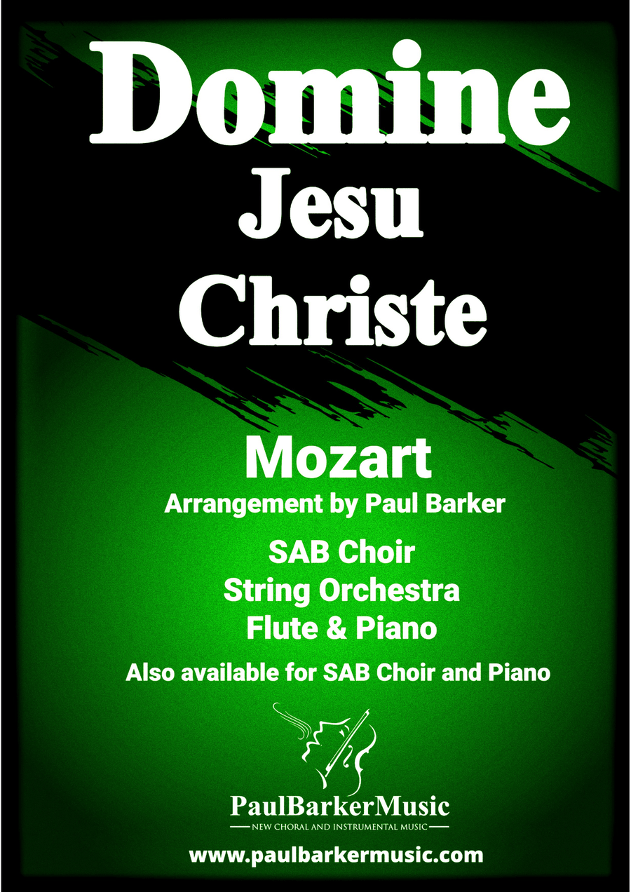 Domine Jesu Christe (SAB Choir & Orchestra) 3-Part scores gallery preview page 1