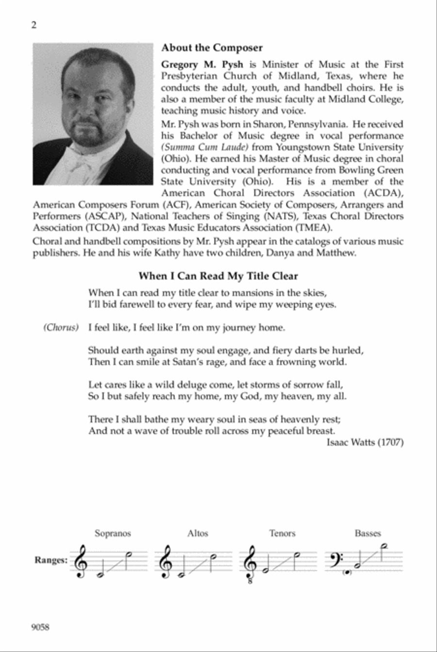 When I Can Read My Title Clear Choir scores gallery preview page 2