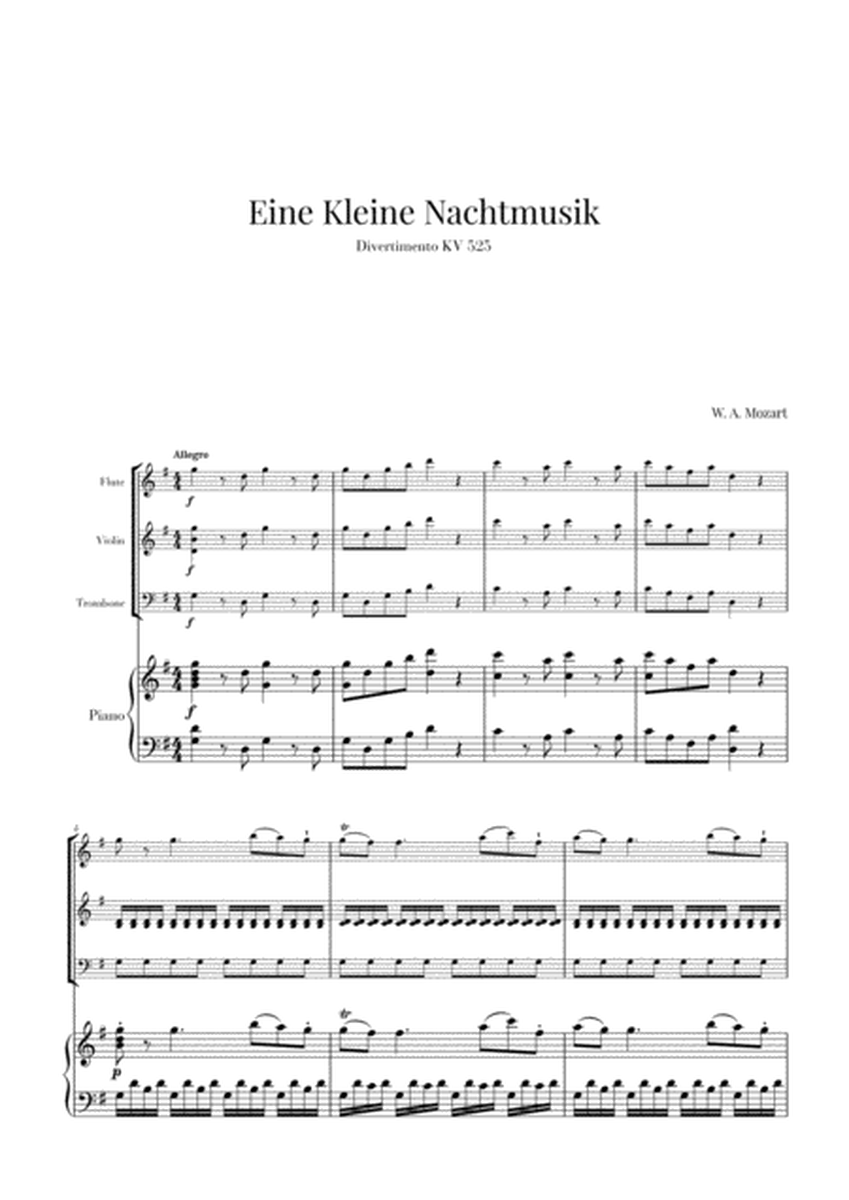 Eine Kleine Nachtmusik for Flute, Violin, Trombone and Piano image number null