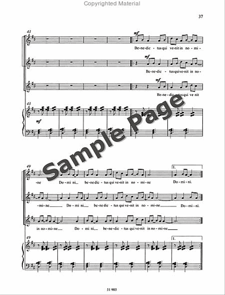 Missa Brevis SSAA scores gallery preview page 38