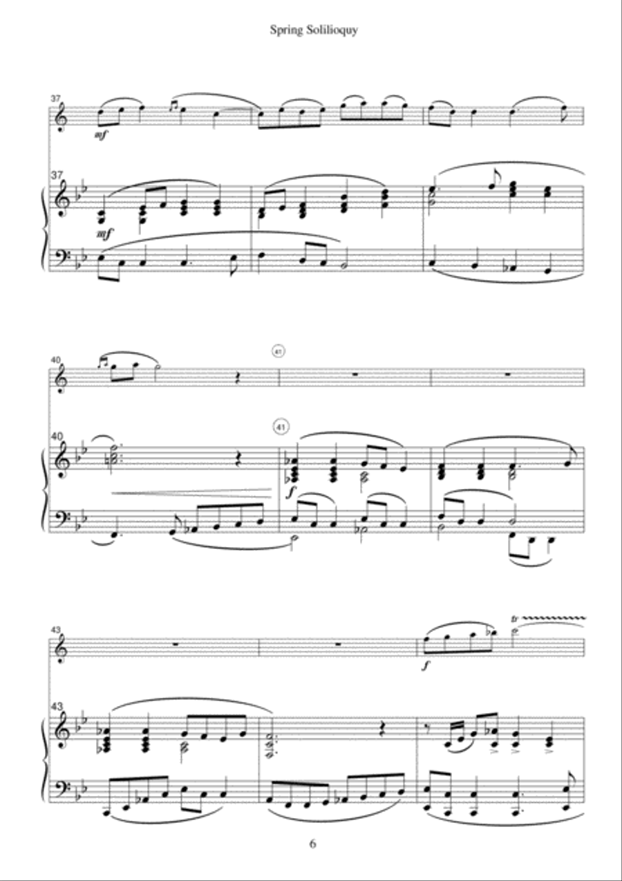 Spring Soliloquy - Clarinet Clarinet Solo scores gallery preview page 6
