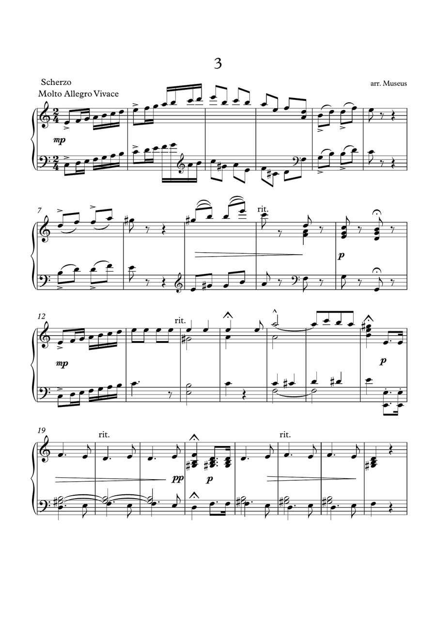 Short Piano Pieces by Edvard Grieg Small Ensemble scores gallery preview page 5