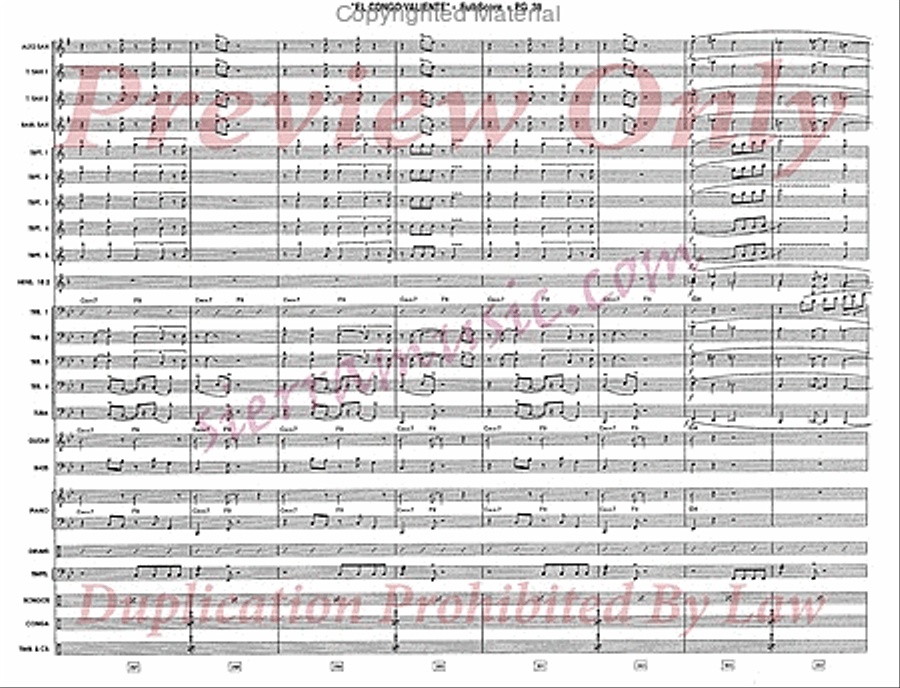 El Congo Valiente Jazz Ensemble scores gallery preview page 39