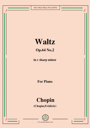 Book cover for Chopin-Waltz Op.64 No.2 in c sharp minor,for Piano