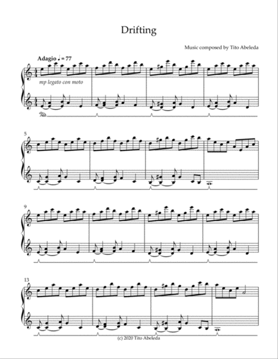 Drifting (Piano Solo) Piano Solo scores gallery preview page 2