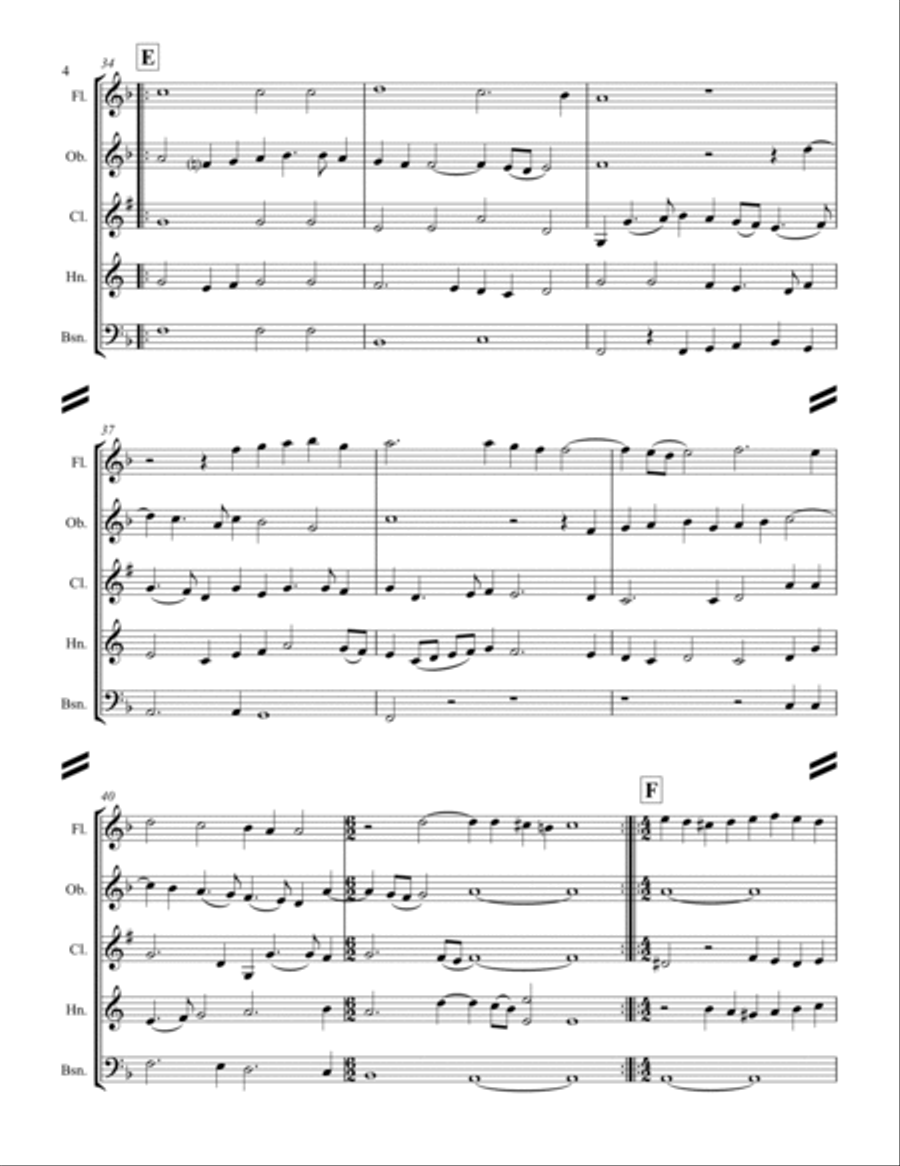 Dowland - 10 Lachrimae (for Woodwind Quintet) Woodwind Quintet scores gallery preview page 5