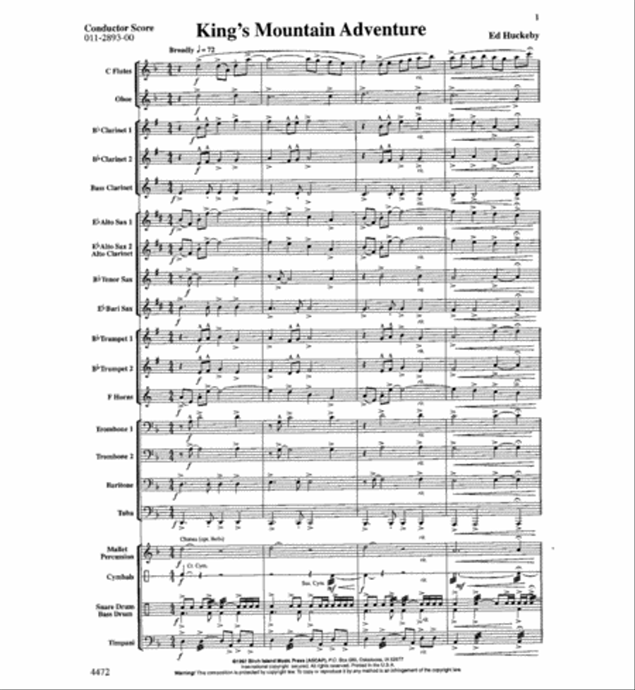 King's Mountain Adventure Concert Band scores gallery preview page 2