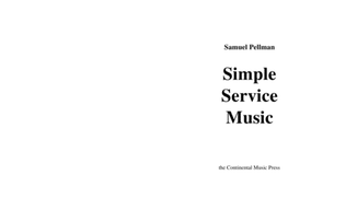 Simple Service Music