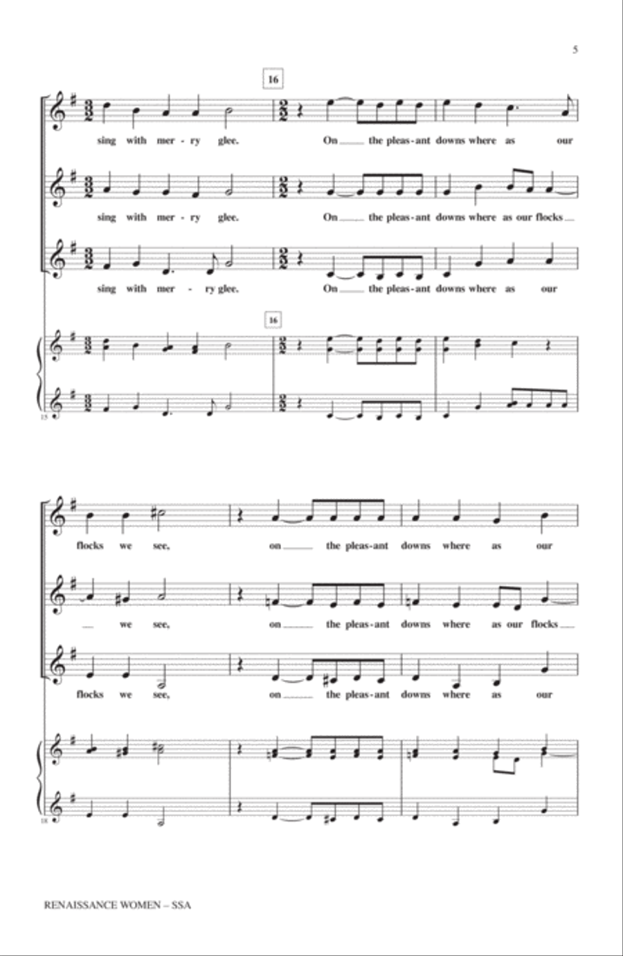 How Merrily We Live SSA scores gallery preview page 3