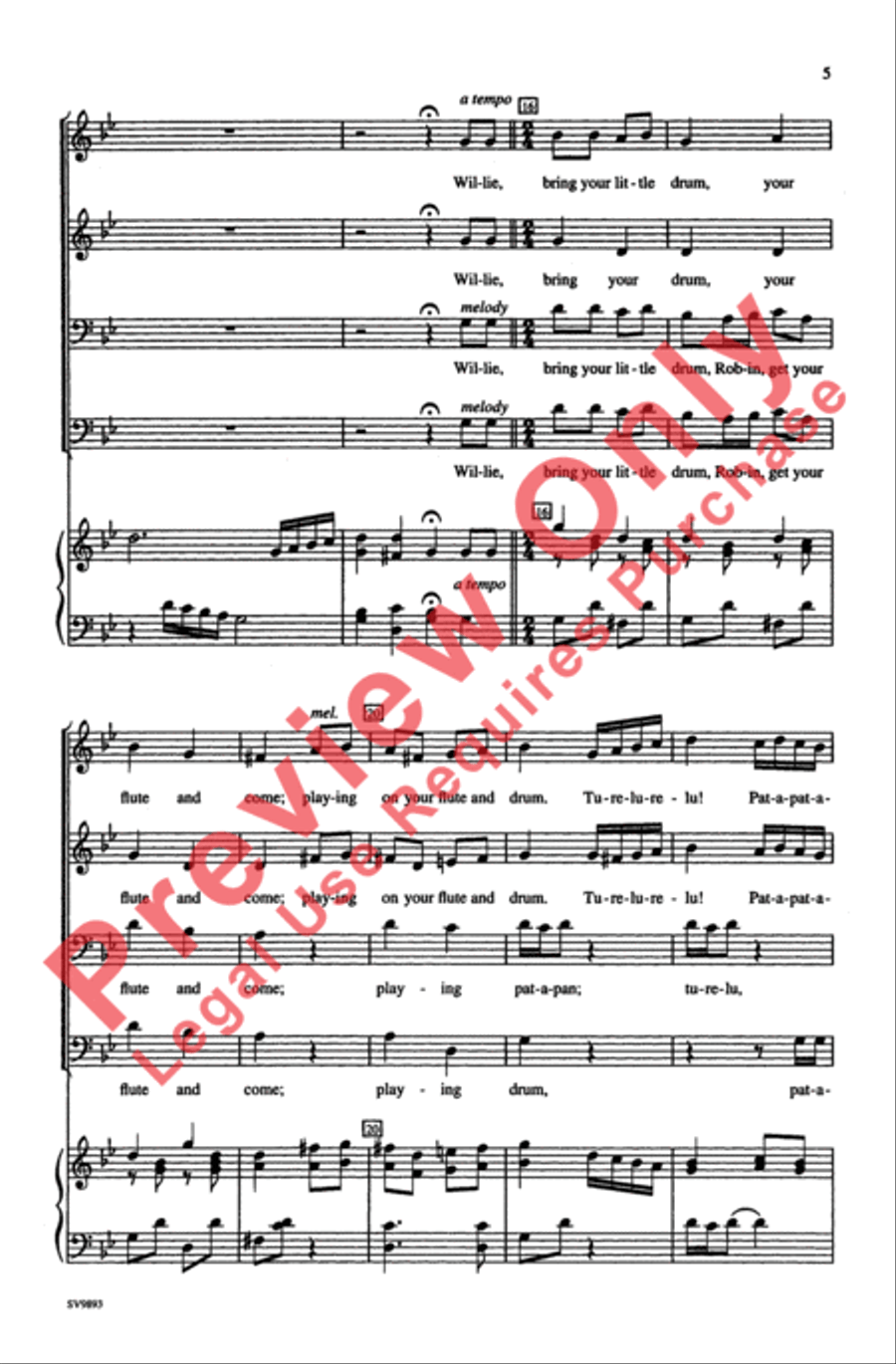 Fum, Fum, Fum / Pat-A-Pan 3-Part scores gallery preview page 4