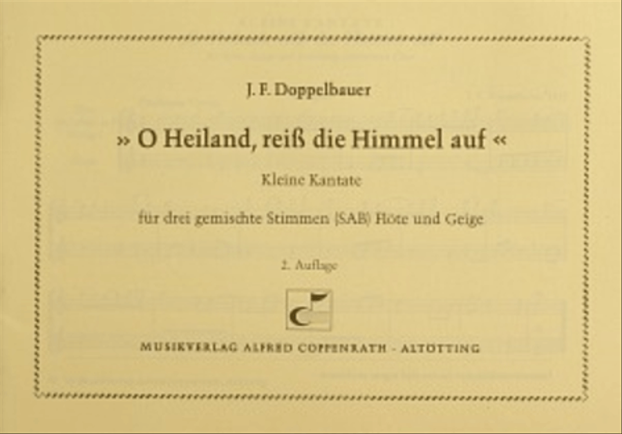 O Heiland, reiss die Himmel auf 3-Part scores gallery preview page 1