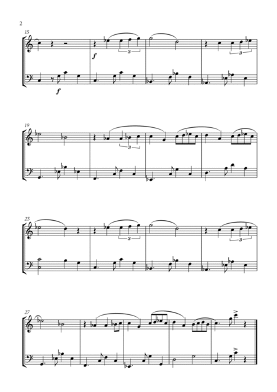 Carlos Gardel - Por Una Cabeza for Violin and Cello String Duet scores gallery preview page 2