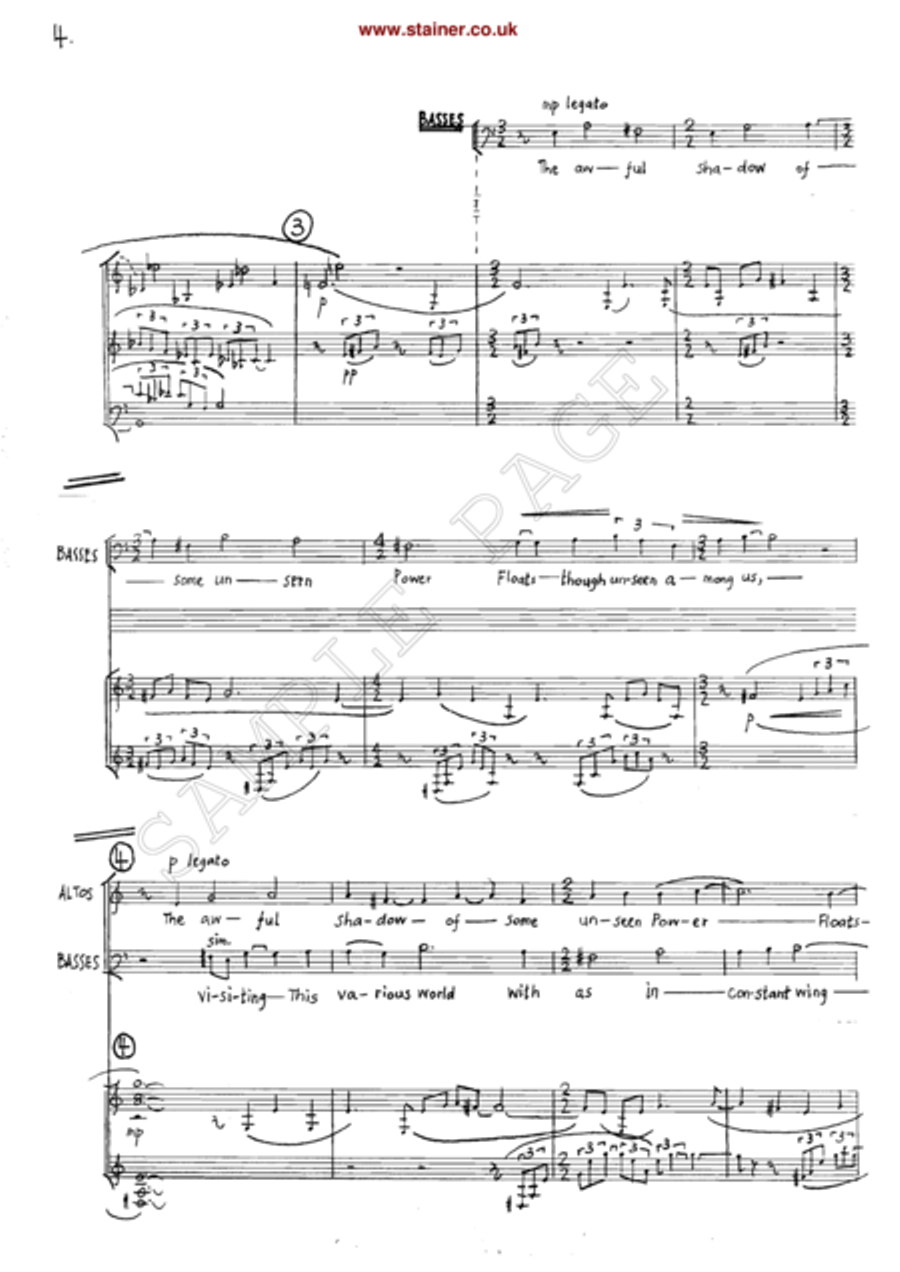 Life's Unquiet Dream. Vocal Score 4-Part scores gallery preview page 5