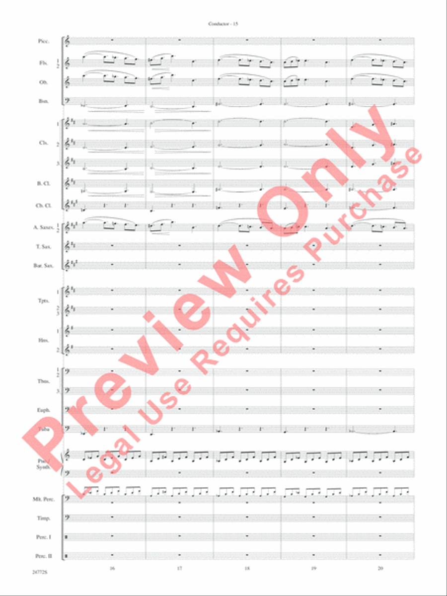 The Star WarsA(r) Epic - Part I, Suite from Concert Band scores gallery preview page 18