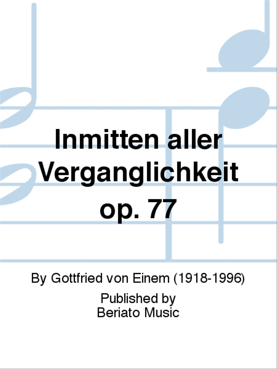Inmitten aller Vergänglichkeit op. 77 Medium Voice scores gallery preview page 1