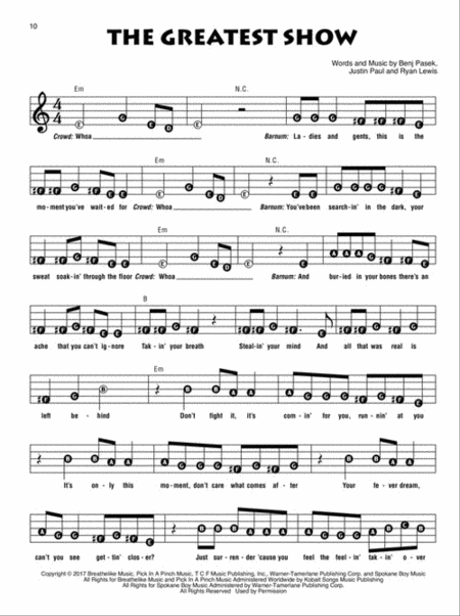 The Greatest Showman – Recorder Fun! Recorder scores gallery preview page 5