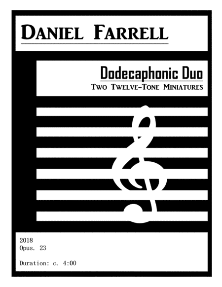 Dodecaphonic Duo - Two Twelve-Tone Miniatures (Op. 23) image number null