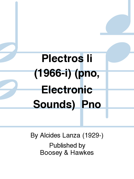 Plectros Ii (1966-i) (pno, Electronic Sounds) Pno
