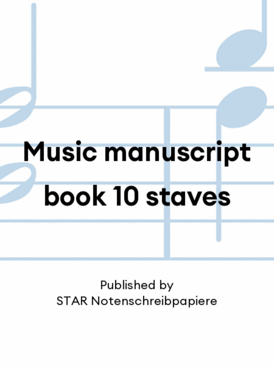 Music manuscript book 10 staves Staff Paper scores gallery preview page 1