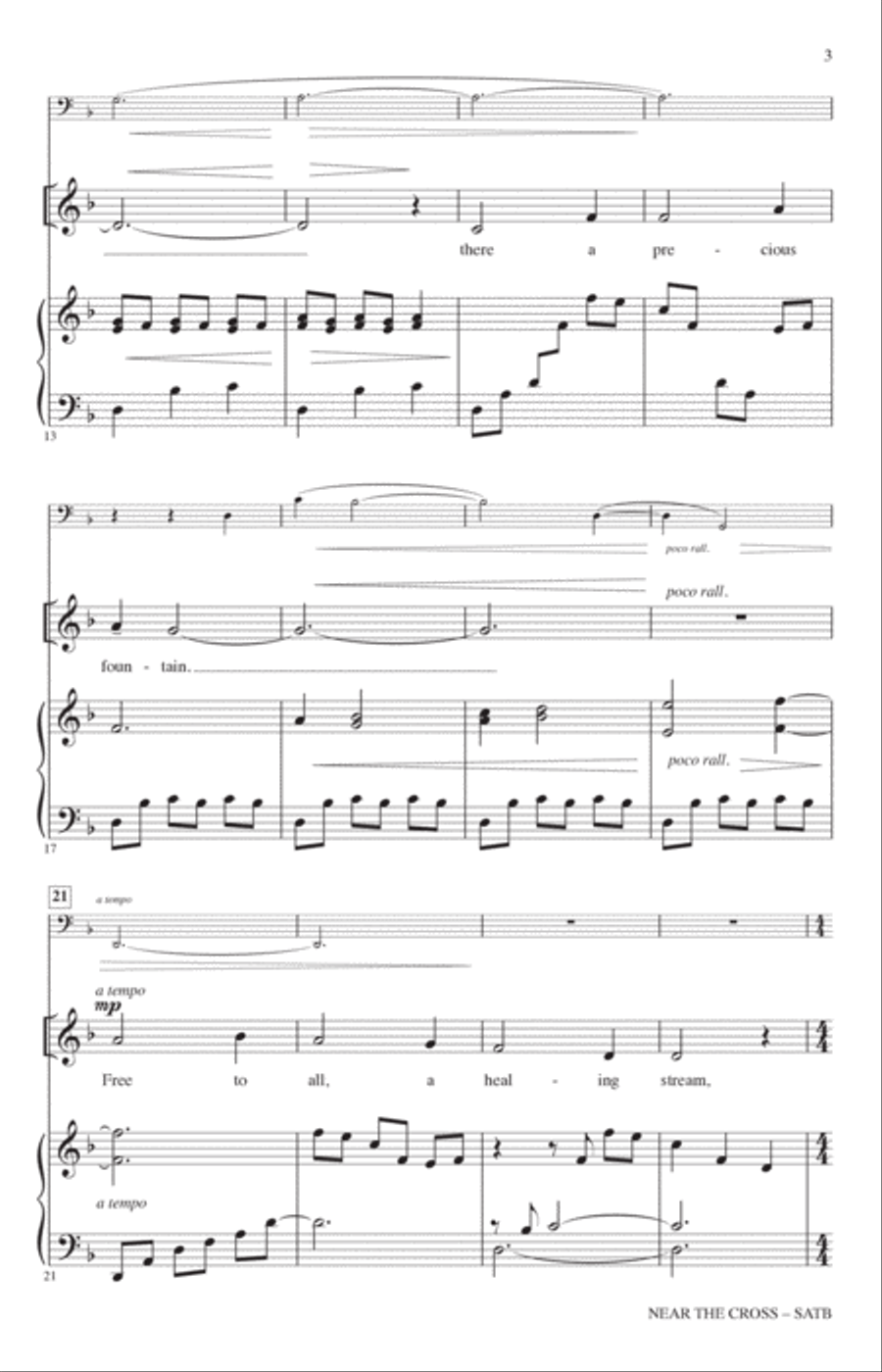 Near The Cross (arr. Heather Sorenson) 4-Part scores gallery preview page 2