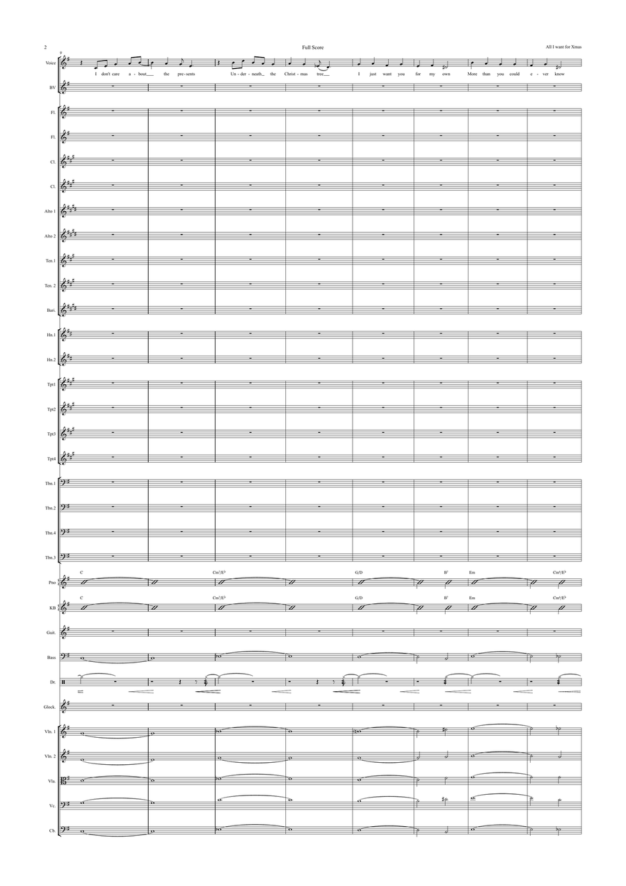 All I Want For Christmas Is You Full Orchestra scores gallery preview page 2