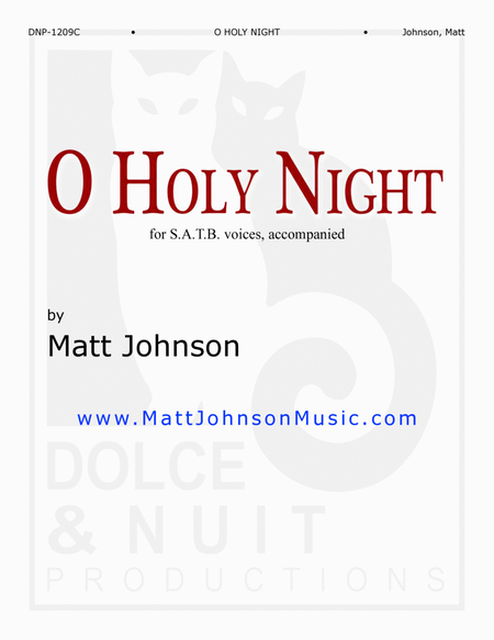 O HOLY NIGHT • for S.A.T.B. voices, accompanied image number null