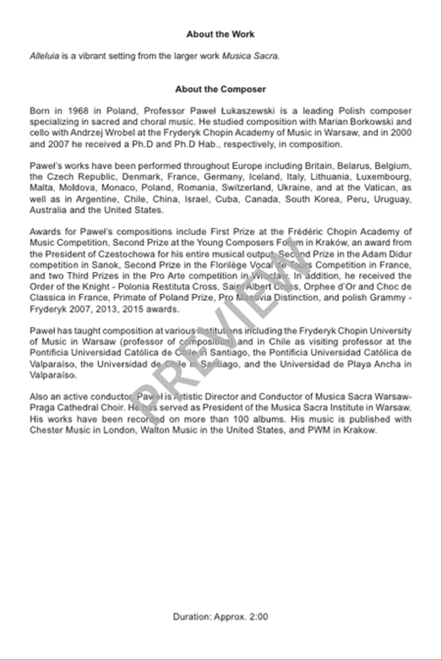 Alleluia - SATB divisi Divisi scores gallery preview page 3