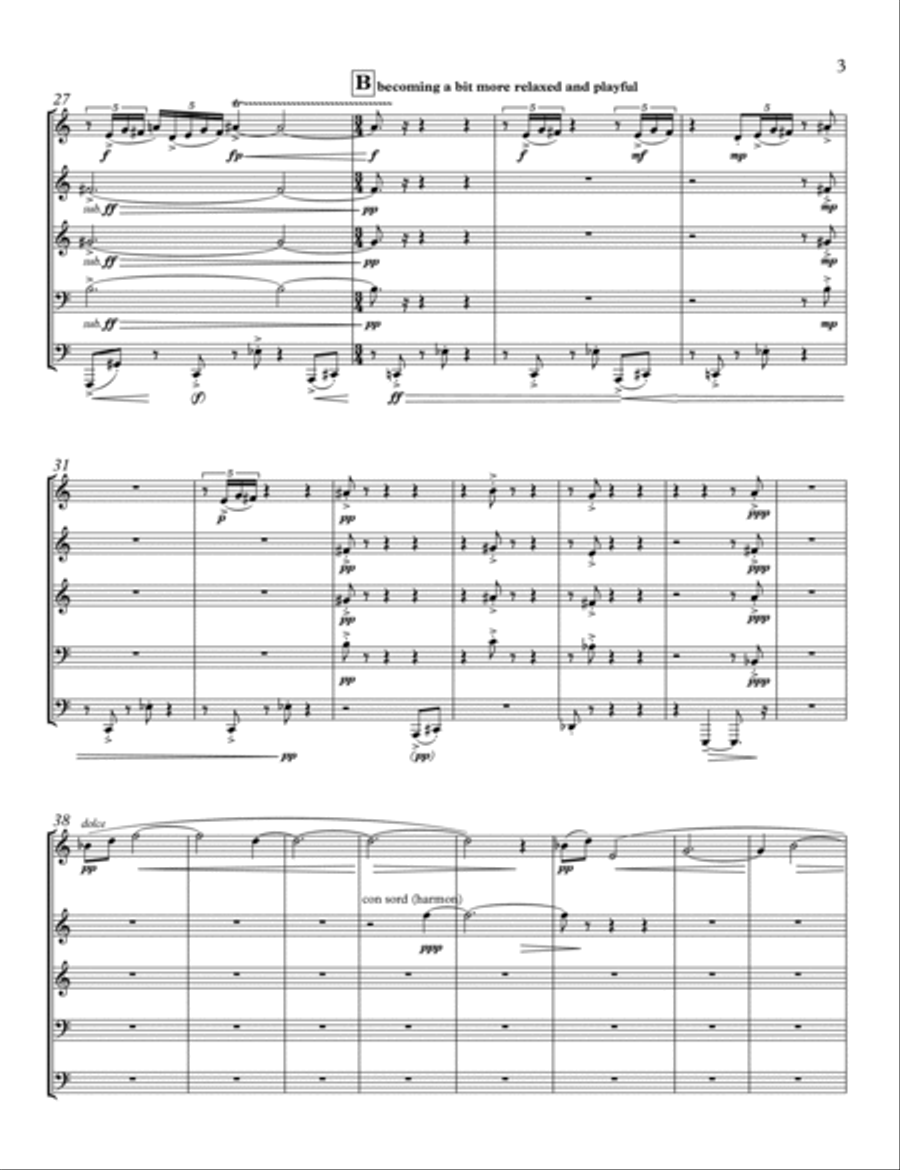 [McKinley] Six Movements for Brass Quintet Brass Quintet scores gallery preview page 5