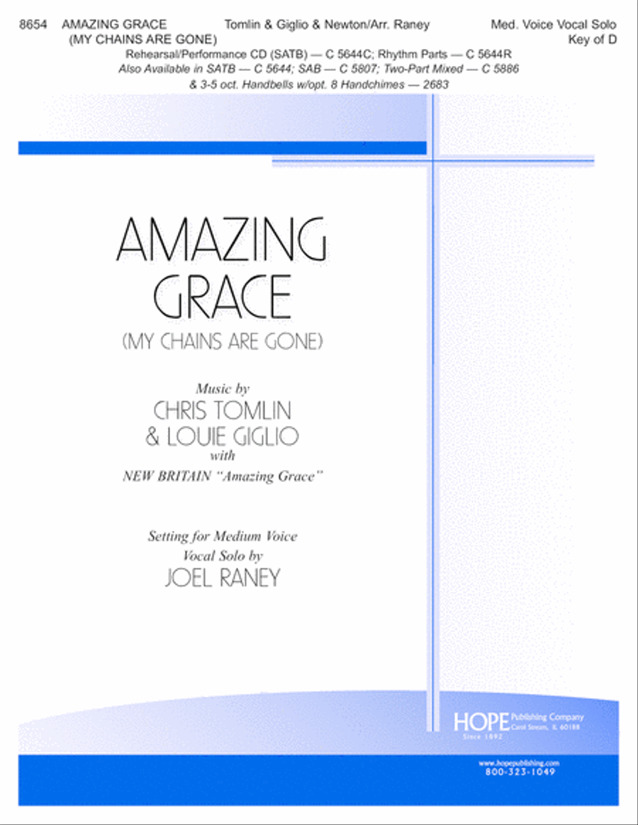 Amazing Grace (My Chains Are Gone) Medium Voice scores gallery preview page 1