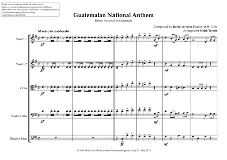Guatamalan National Anthem for String Orchestra image number null