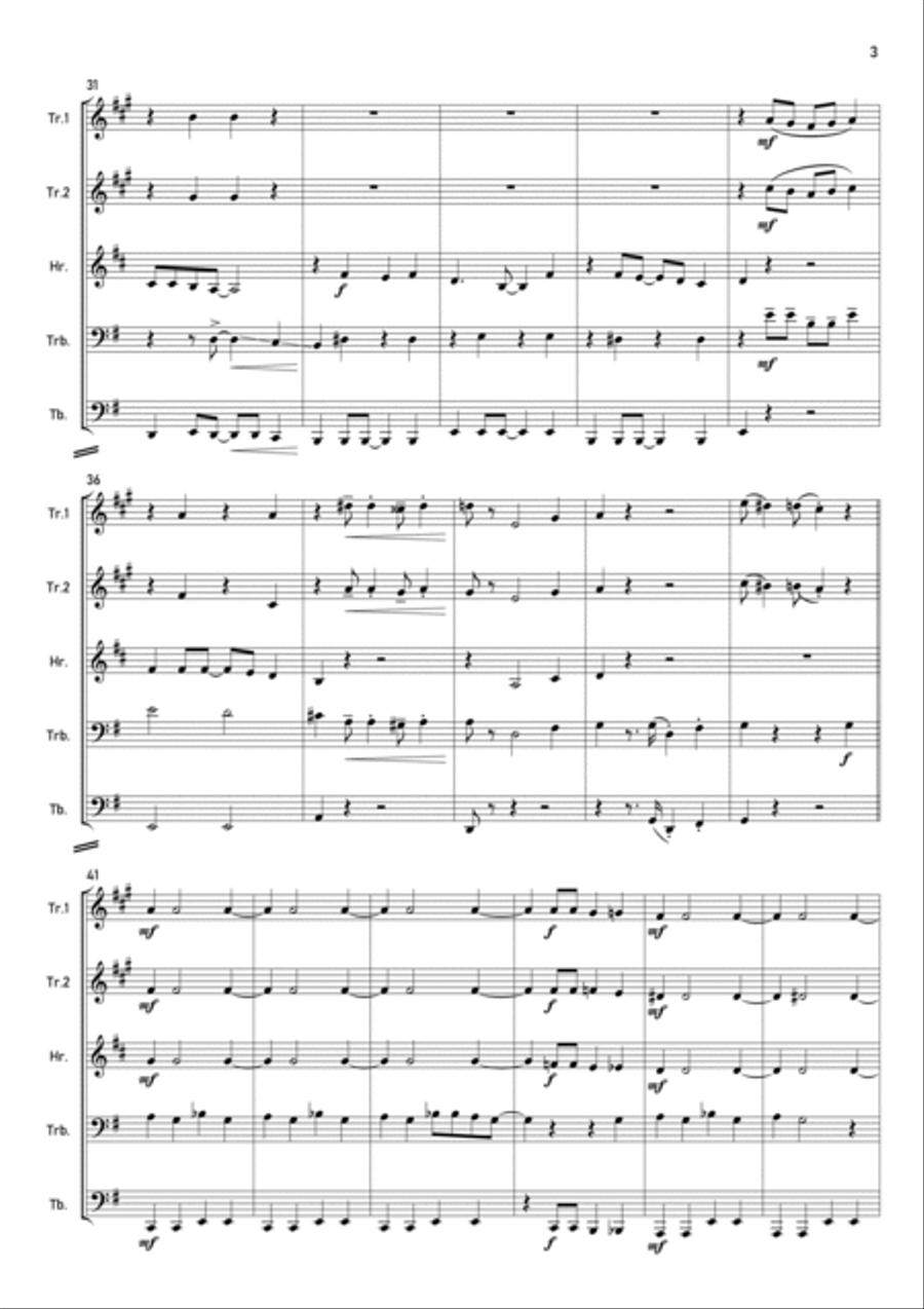 Heat Miser Heat Miser Brass Quintet scores gallery preview page 3