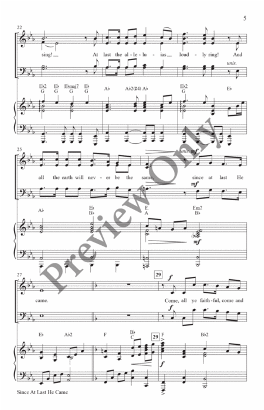 Since At Last He Came 4-Part scores gallery preview page 5