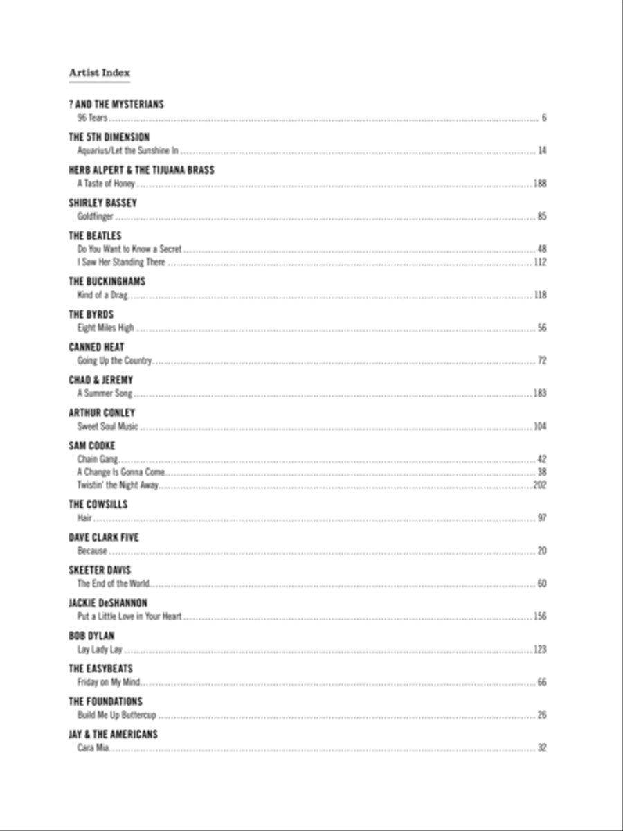 Greatest Hits -- The 1960s for Piano Piano, Vocal, Guitar scores gallery preview page 3