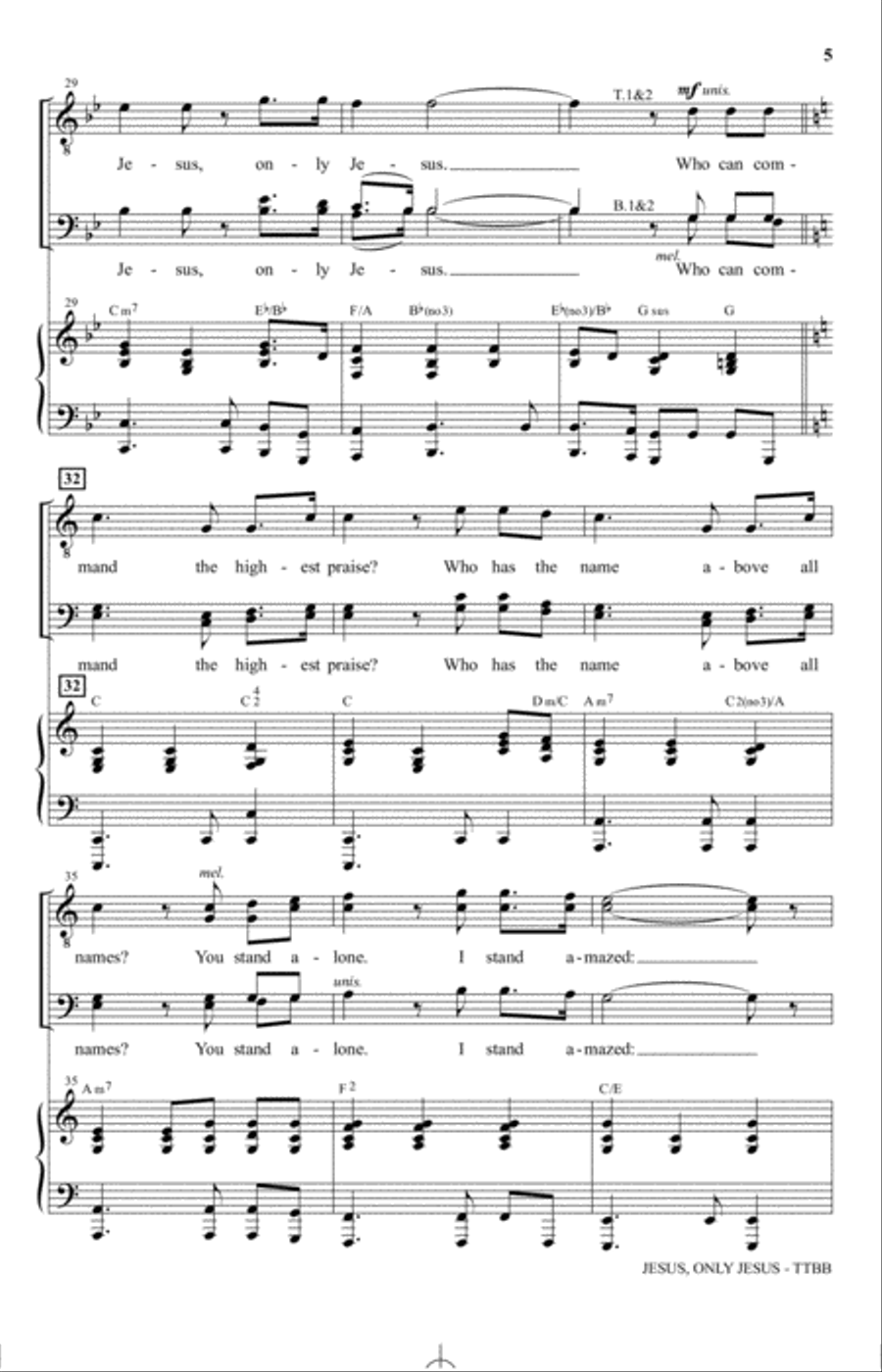 Jesus, Only Jesus TTBB scores gallery preview page 4