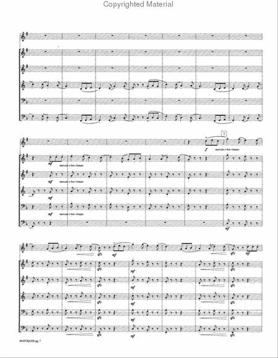 Rustiques Brass Quintet scores gallery preview page 3
