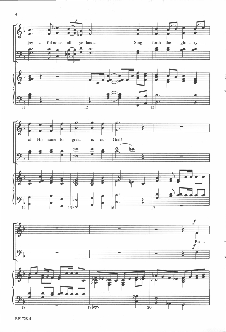 Great Is Our God 4-Part scores gallery preview page 3