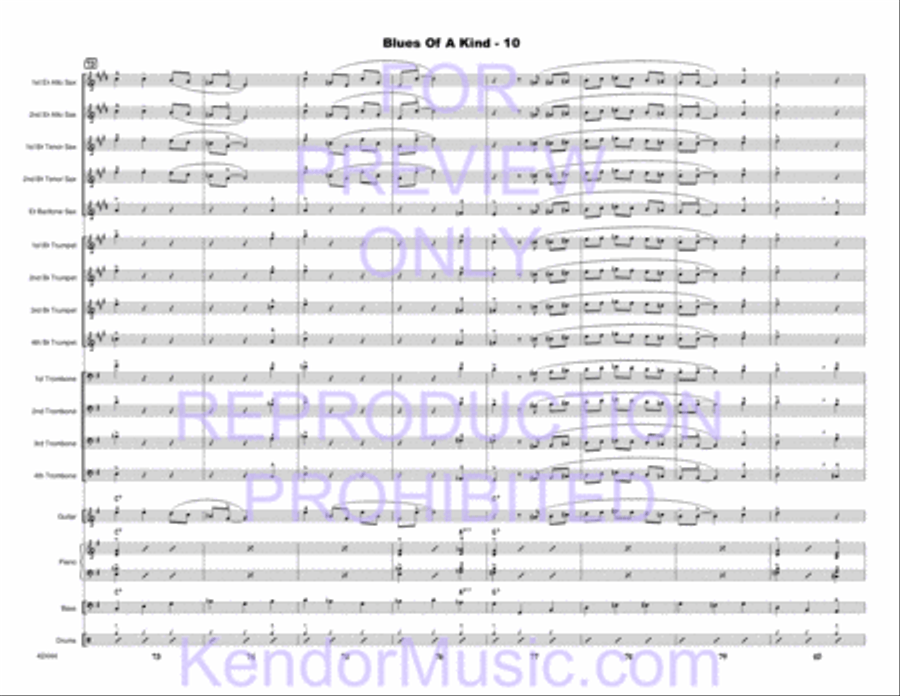 Blues Of A Kind (Full Score) Jazz Ensemble scores gallery preview page 12