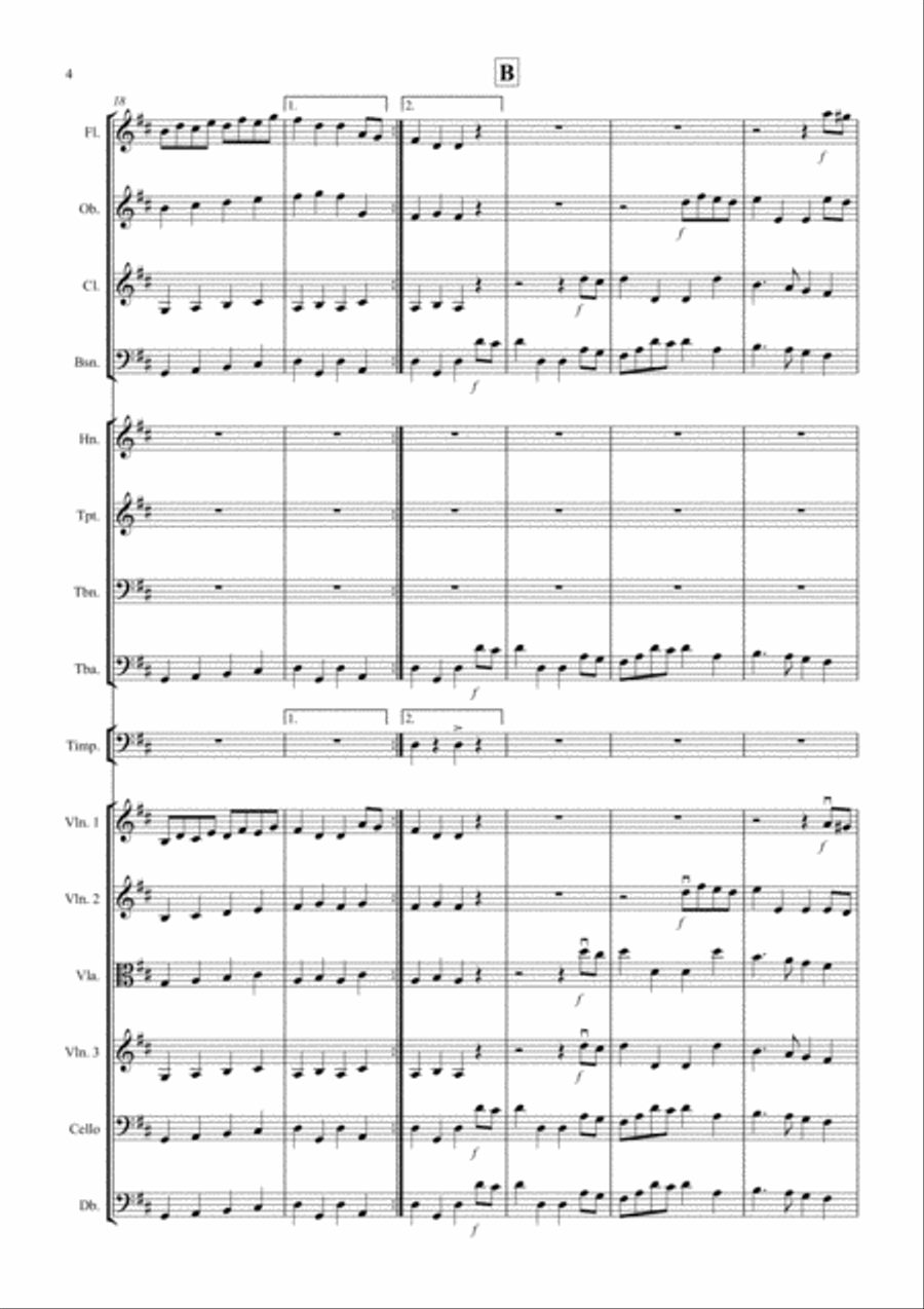 Sailor's Hornpipe for School Orchestra Full Orchestra scores gallery preview page 4