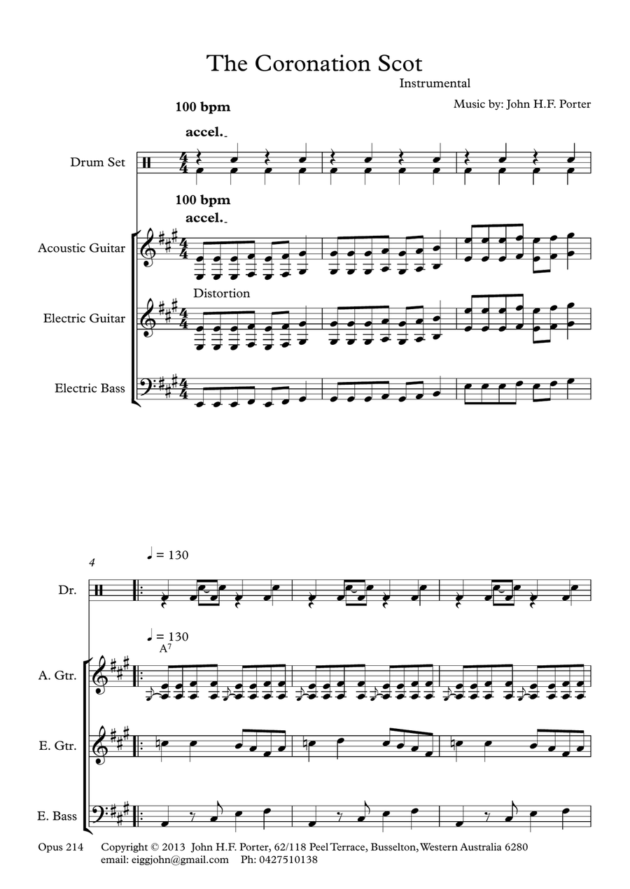 The Coronation Scot Small Ensemble scores gallery preview page 1