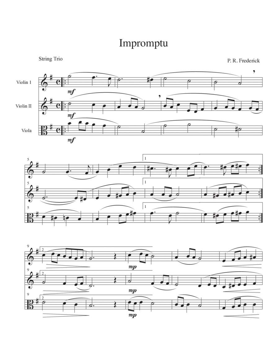 Impromptu (String Trio) image number null