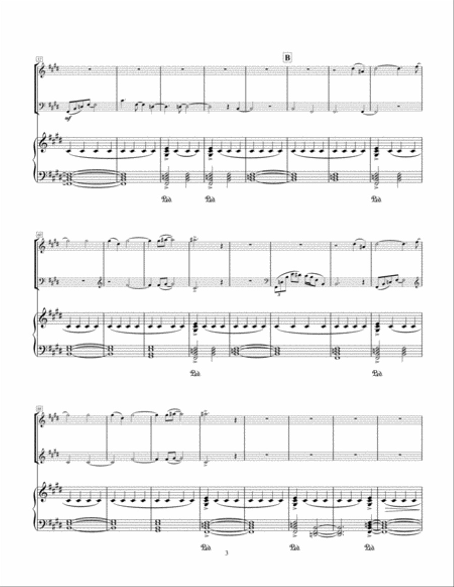 The Sundials: III; Tempus Fugit Velut Umbra (Time flees like a shadow) Piano Trio scores gallery preview page 3