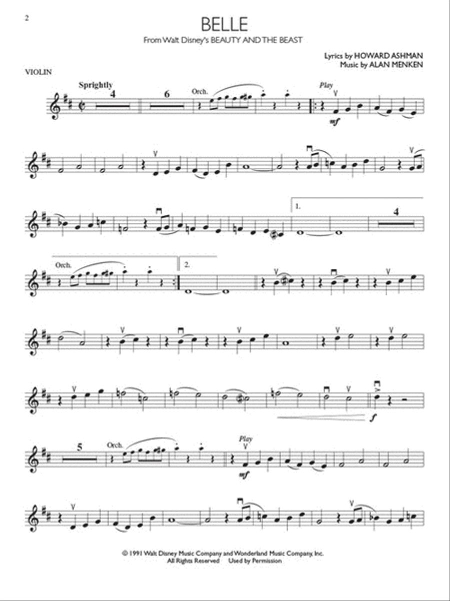 Disney Movie Hits for Violin Violin scores gallery preview page 3